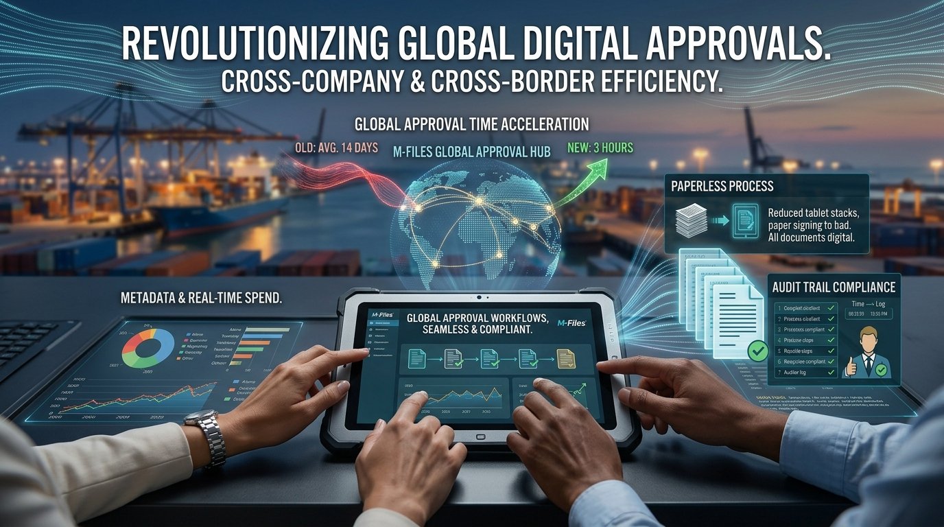 Digital document approvals at enterprise scale: M-Files approval workflows on a tablet